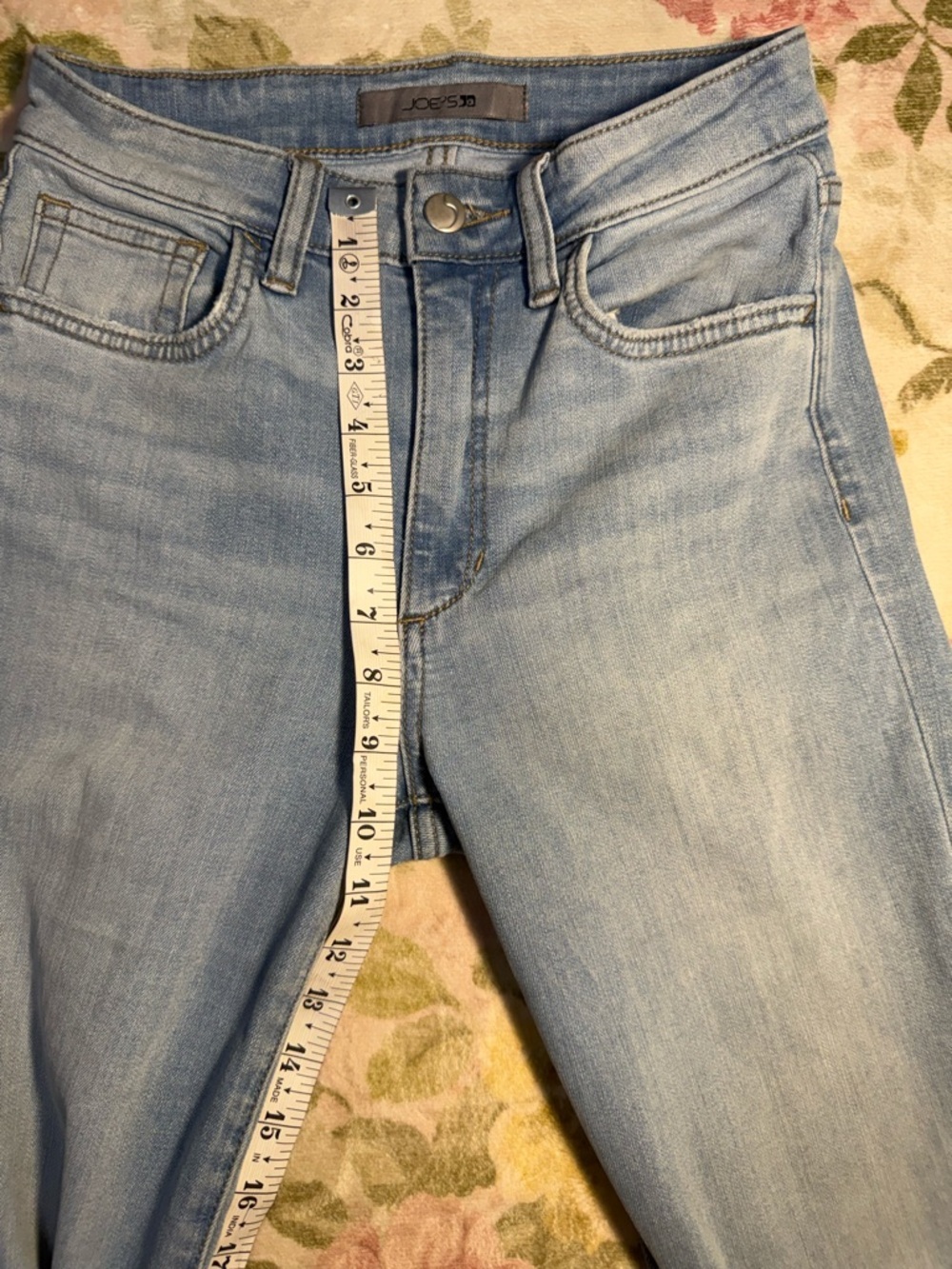 Joes Jean Flare Distressed Hem Light Wash High Rise Jeans - Picture 8 of 13